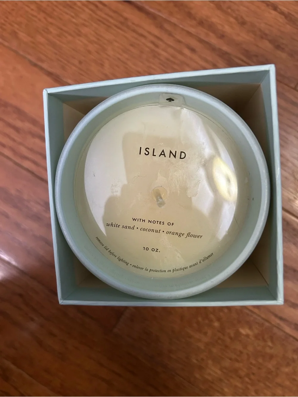 kate spade Aqua & Black Scented Candle with Gold Accents